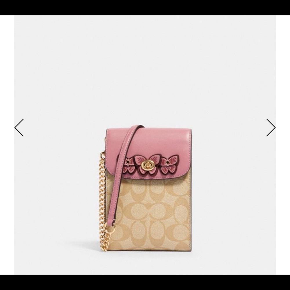Coach crossbody with butterfly appliqués